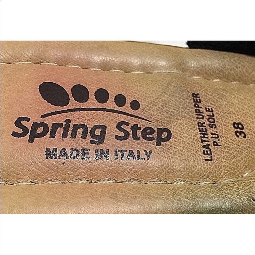 Spring Step Black Wedge Sandals EU 38 US 7.5 8 - Picture 5 of 6